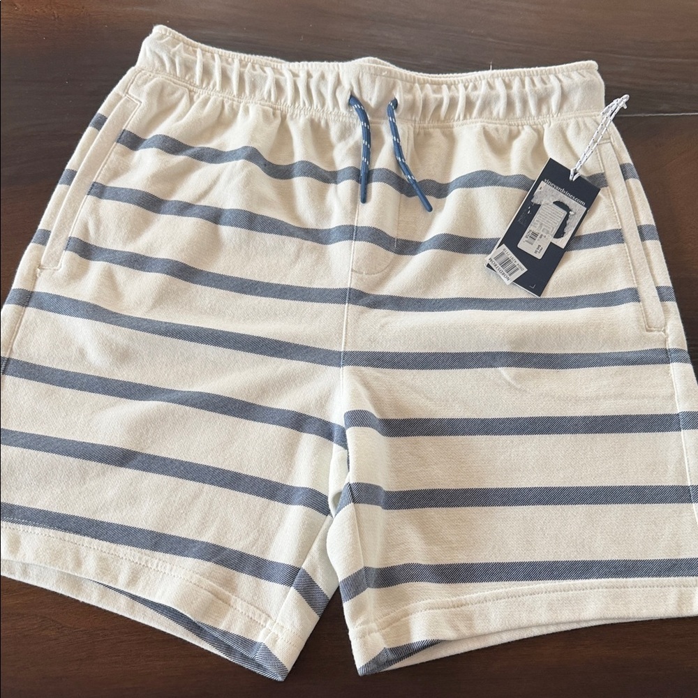 Vineyard Vines Cream and Navy Striped Shorts